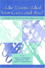 Cover of: Who Learns What From Cases and How? by 