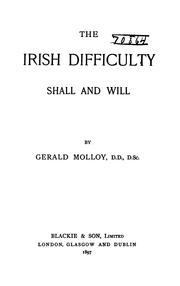 Cover of: The Irish difficulty: shall and will