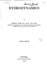 Hydrodynamics by Lamb, Horace Sir