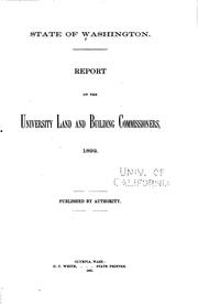 Report of the University Land and Building Commissioners, 1892 by Washington (State). Board of University Land and Building Commissioners.