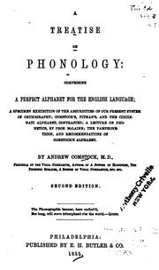 Cover of: A treatise on phonology: comprising a perfect alphabet for the English language; a specimen exhibition of the absurdities of our present system of orthography; Comstock's, Pitman's, and the Cincinnati alphabet, contrasted; a lecture on phonetics, by Prof. McLaine; the pamphoneticon, and recommendations of Comstock's alphabet.
