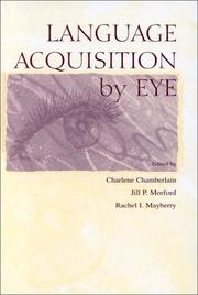 Cover of: Language Acquisition By Eye by 