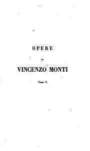 Cover of: Opere di Vincenzo Monti ... by Vincenzo Monti