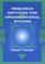 Cover of: Research methods for organizational studies