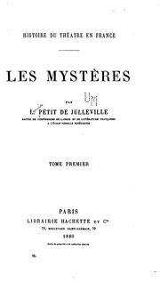 Cover of: Histoire du théâtre en France by Louis Petit de Julleville