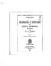 Cover of: Grammatica e dizionario della lingua oromonica (galla)