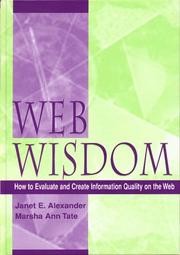 Cover of: Web Wisdom by Janet E. Alexander, Marsha Ann Tate