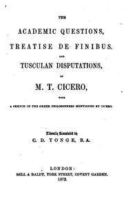 Cover of: The Academic questions by Cicero
