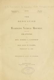 Cover of: The dedication of the Washington national monument by United States. Commission for Dedication of Washington Monument.