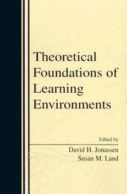 Cover of: Theoretical Foundations of Learning Environments by 