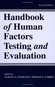 Cover of: Handbook of Human Factors Testing and Evaluation by 