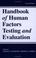 Cover of: Handbook of Human Factors Testing and Evaluation