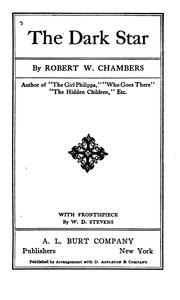 The dark star by Robert W. Chambers