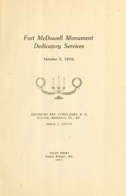 Cover of: Fort McDowell monument dedicatory services, October 5, 1916.