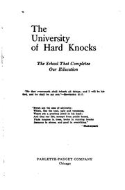 Cover of: The university of hard knocks by Parlette, Ralph Albert