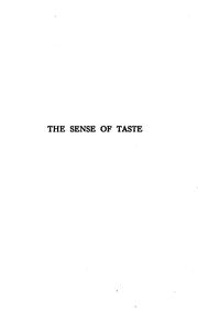 Cover of: ... The sense of taste
