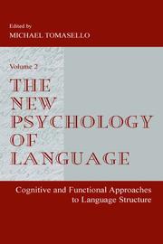 Cover of: The New Psychology of Language: Cognitive and Functional Approaches To Language Structure, Volume Ii