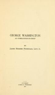 Cover of: George Washington as commander-in-chief