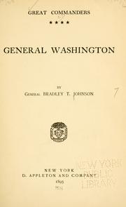 Cover of: General Washington