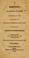 Cover of: An oration, delivered at Salem, on Monday, July 5, 1819, at the request of the Association of the Essex reading room, in celebration of American independence.