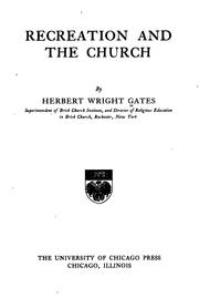 Cover of: Recreation and the church