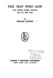 Cover of: The man who saw by Watson, William Sir