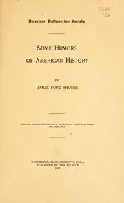 Cover of: Some humors of American history