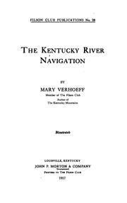 The Kentucky River navigation by Mary Verhoeff