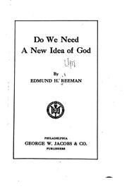 Cover of: Do we need a new idea of God?