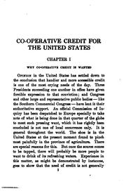 Cover of: Co-operative credit for the United States.