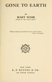 Gone to Earth by Mary Gladys Meredith Webb