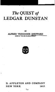 Cover of: The quest of Ledgar Dunstan