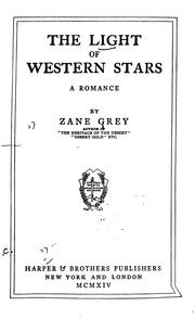 Cover of: The light of western stars: a romance