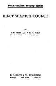 Cover of: First Spanish course by Elijah Clarence Hills