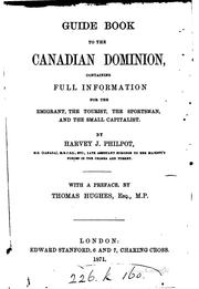 Cover of: Guide book to the Canadian dominion by Harvey J. Philpot