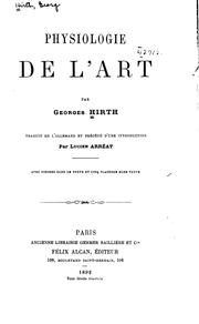 Cover of: Physiologie de la̕rt by Georg Hirth