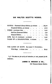 Cover of: Sir Walter Scott:  the story of his life. by R. Shelton Mackenzie