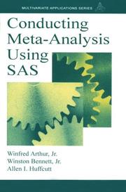 Cover of: Conducting Meta-Analysis Using SAS (A Volume in the Multivariate Applications Series)