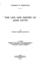 Cover of: The life and poetry of John Cutts