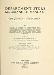 Cover of: The jewelry department