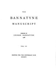Cover of: The Bannatyne manuscript