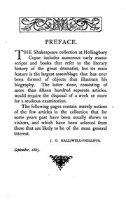 Cover of: Brief notices of a small number of the Shakespeare rarities that are preserved in the rustic wigwam at Hollingbury Copse, near Brighton ... | James Orchard Halliwell-Phillipps