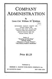 Company administration by Waldron, William H.