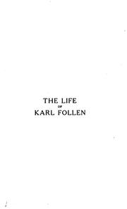 Cover of: Karl Follen: a biographical study