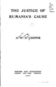 Cover of: justice of Rumania