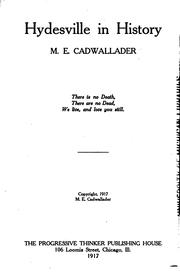 Hydesville in history by Cadwallader, Mary E. Mrs.