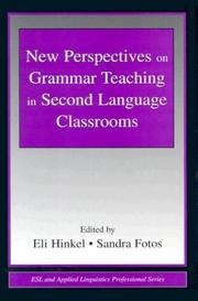 Cover of: New perspectives on grammar teaching in second language classrooms