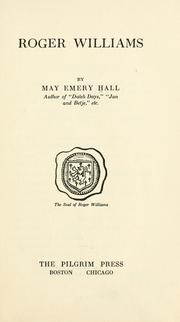 Cover of: Roger Williams by May Emery Hall