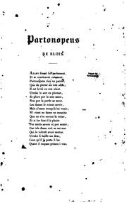 Cover of: Partonopeus de Blois by Partonopeus de Blois., Partonopeus de Blois.