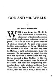 Cover of: God and Mr. Wells by William Archer